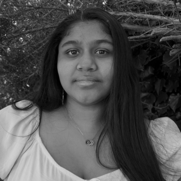 Nila Varman black and white headshot